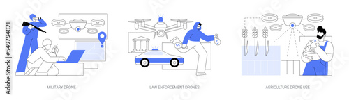 Aircraft technology abstract concept vector illustrations.