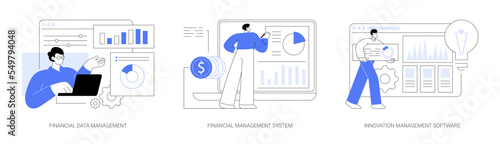 Business development abstract concept vector illustrations.
