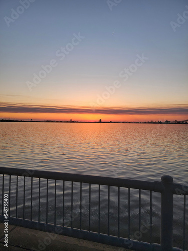 sunset on the lakefront