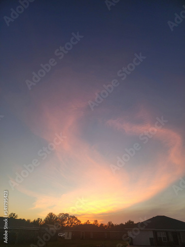 sunset over the city