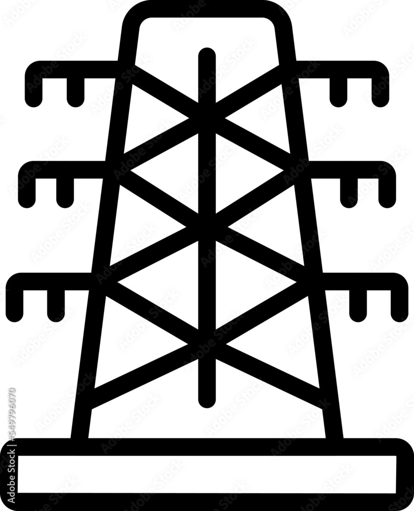 Electric tower icon outline vector. Eco energy. Power industry Electric tower icon outline vector. Eco energy. Power industry