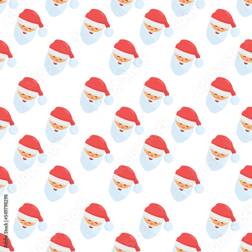 New Year Santa seamless pattern