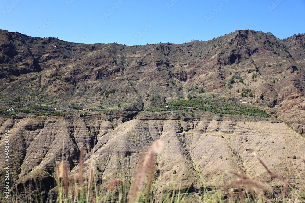 View on the Taburiente Caldera National Park In La Palma
