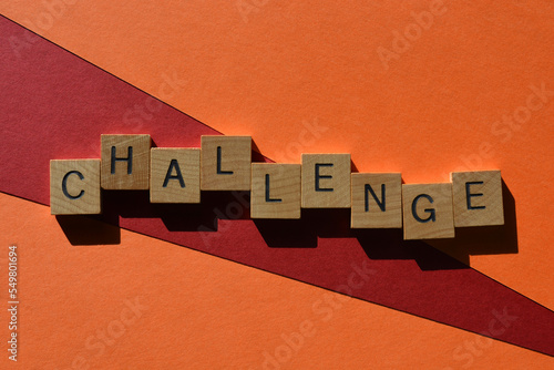 Valokuva Challenge, word as banner headline