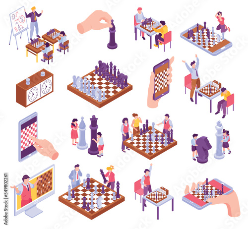 Isometric Chess Set