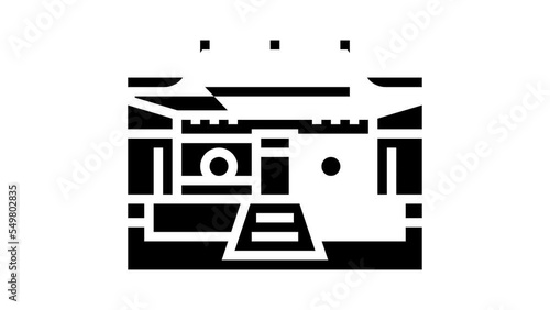 shaolin monastery glyph icon animation photo