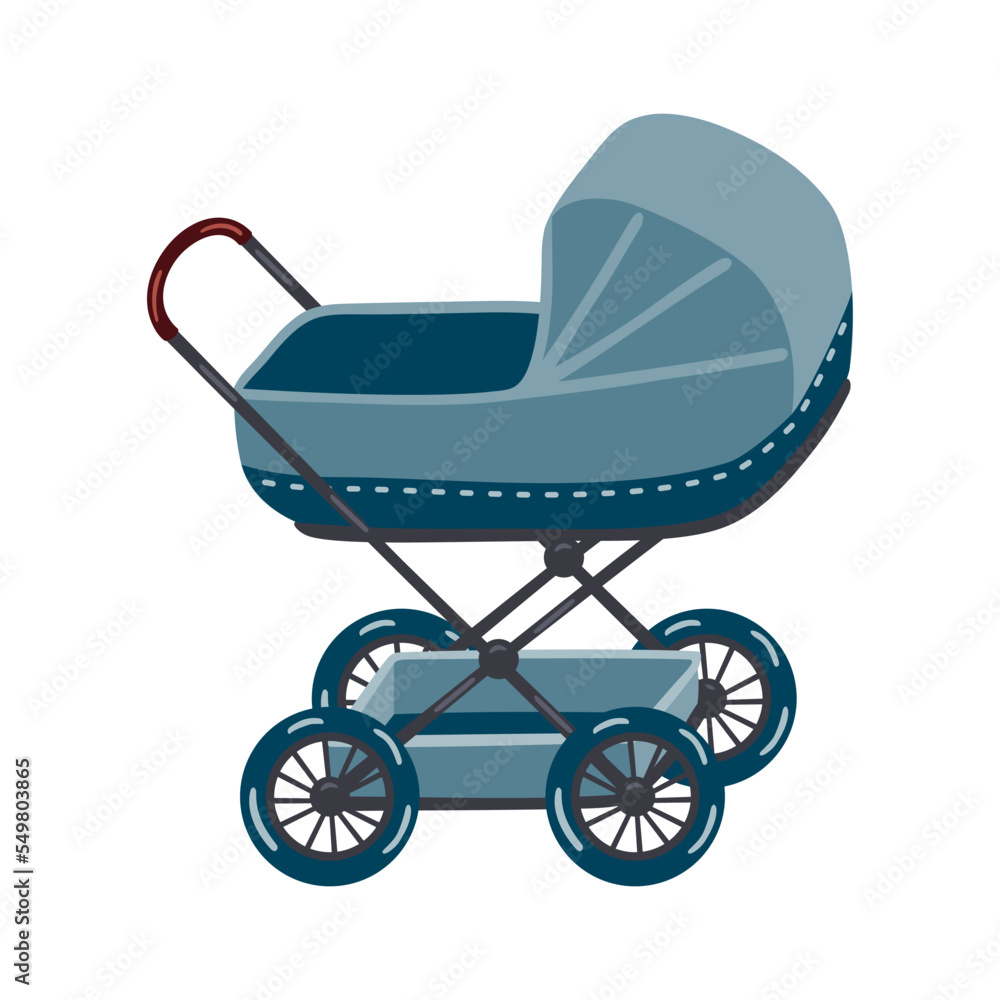Baby carriage isolated on white background.3D buggy on four wheels and with a luggage compartment.Vector clip art in flat cartoon style.Can be used for the design of posters, banners and other users.
Baby carriage isolated on white background.3D buggy on four wheels and with a luggage compartment.Vector clip art in flat cartoon style.Can be used for the design of posters, banners and other users.