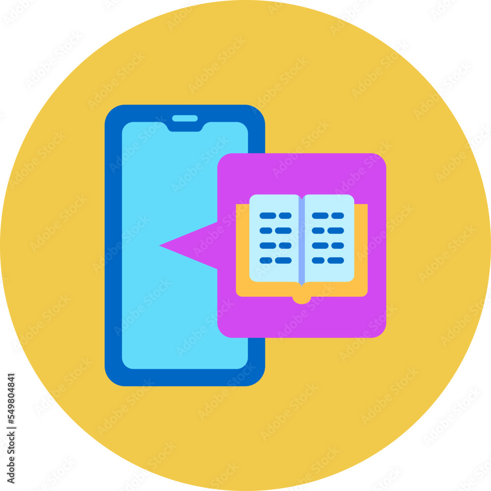 Ebook Multicolor Circle Flat Icon Ebook Multicolor Circle Flat Icon