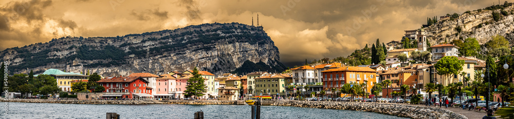 old town of Nago Torbole at the Garda lake in italy
