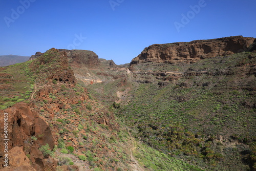 View on a mountain in the Pilancones Natural Park of Gran Canaria