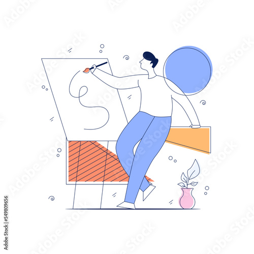 A character illustration of personal growth 