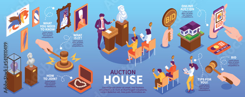 Auction Infographic Set