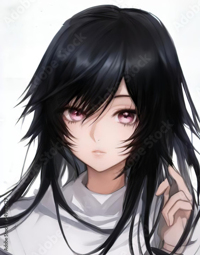 Fantasy Anime style character portrait