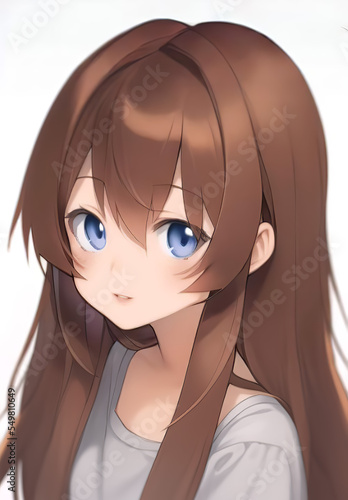 Fantasy Anime style character portrait