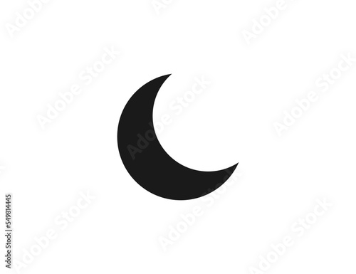 Crescent, moon, night icon. Vector illustration.