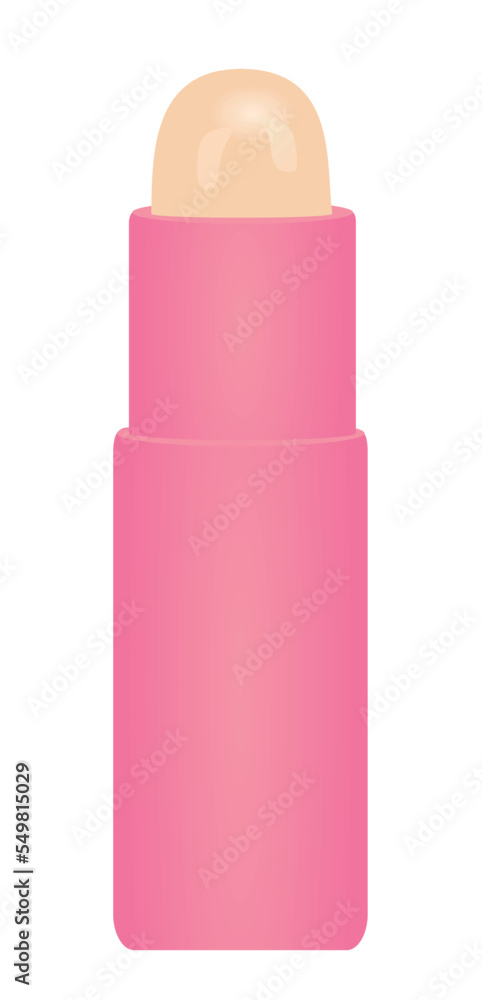 Pink lip balsam. vector illustration Pink lip balsam. vector illustration