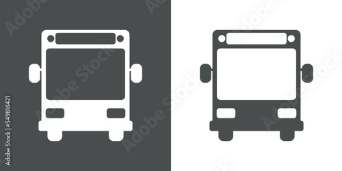 Transporte público. Servicio de transporte urbano o interurbano. Silueta de autobús de pasajeros
