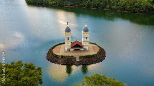 torres da igreja de Ita em Santa Catarina, Brasil. photo
