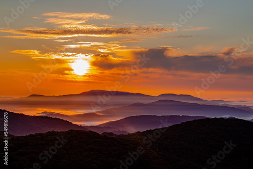 Blue Ridge mountain sunrise
