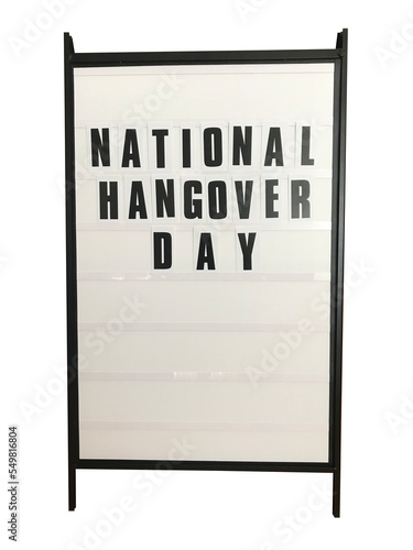 National Hangover Day sign