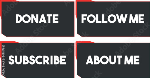 Twitch info panels illustrator - the same design of offline screen in my profile