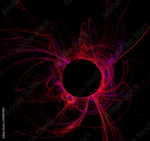 Εκτύπωση καμβά illustration of a scarlet space planet star system, color graphics, background
