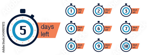 Countdown time with number of days left.