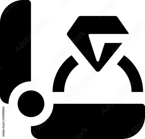 Ring engagement proposal icon