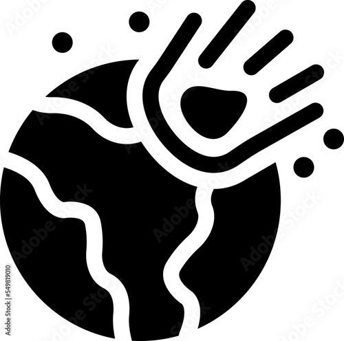 Comet earth collision icon