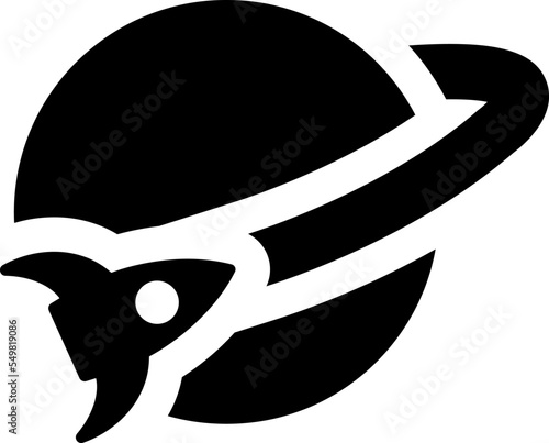 Spaceship mission icon