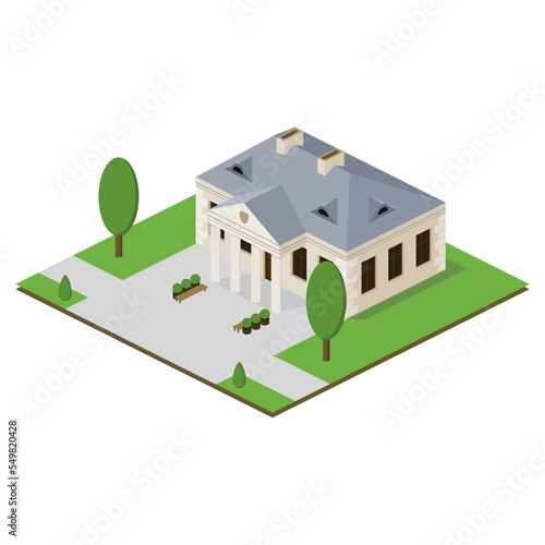 Isometric residental with columns