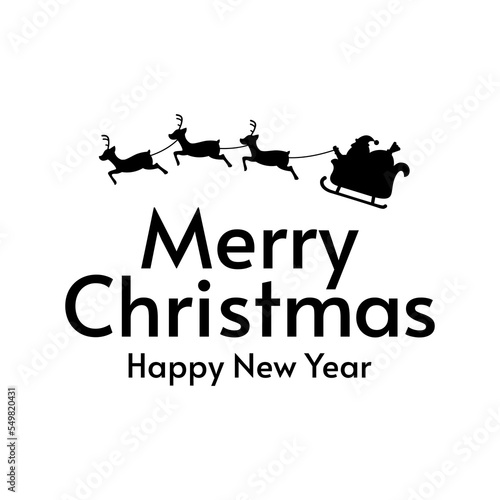 Merry christmas banner. Wishing you and your family a wonderful holiday season, Merry Christmas vector santa.