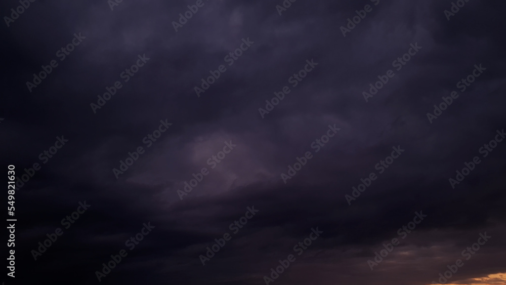 Obraz premium massive dark rain storm clouds backdrop for weather forecast - abstract 3D rendering
