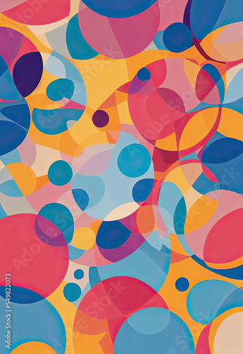 Abstract random circles and curves background