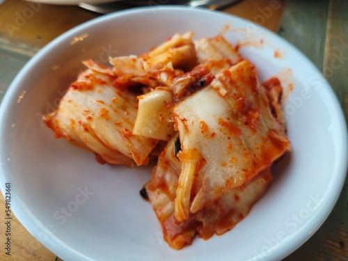 Korea traditional food. side dish Kimchi