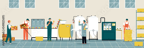 Juice Production Illustration