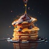 Pancakes with sirup, foodphotography