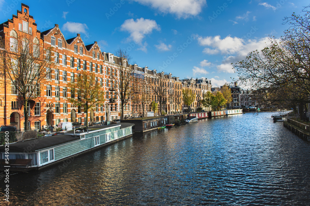 Amsterdam beautiful canals river view