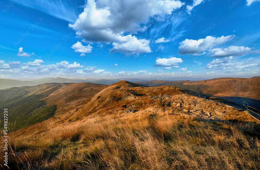 Landscape of Bieszczady mountains in autumn Landscape of Bieszczady mountains in autumn