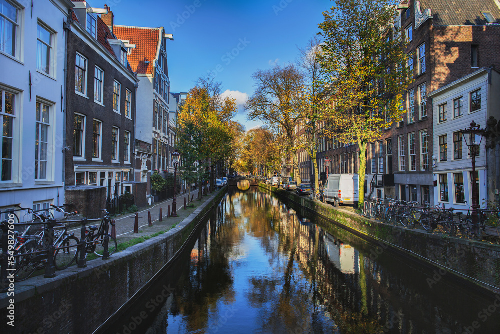 Amsterdam beautiful canals river view