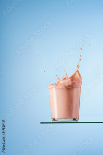 Milk splash in a glass