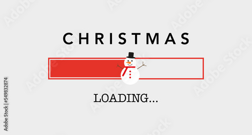 Christmas Loading Banner. Vector graphics