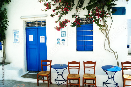 Traditional old village shop on the charming small Greek island of Schinoussa. photo