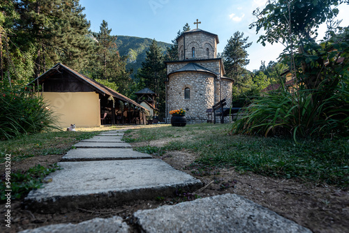 Orthodox Christian Monastery. Serbian Monastery of John the Baptist (Manastir Jovanje). 13th century monastery located in Ovcar-Kablar gorge, Serbia, Europe