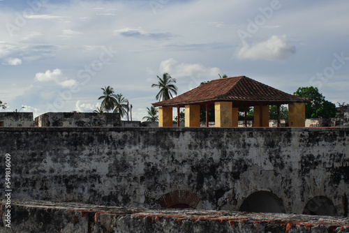Photography fort of san fernando de bocachica in the insular zone of cartagena de indias