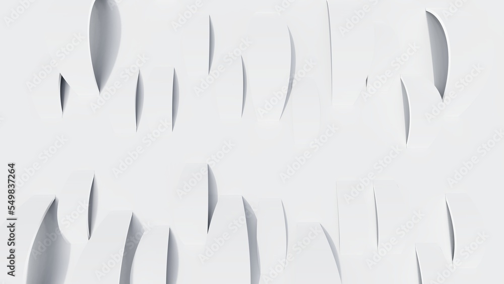 Obraz premium Abstract white background stripes pattern of design 3d render