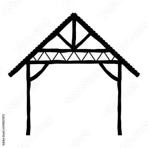manger stable silhouette