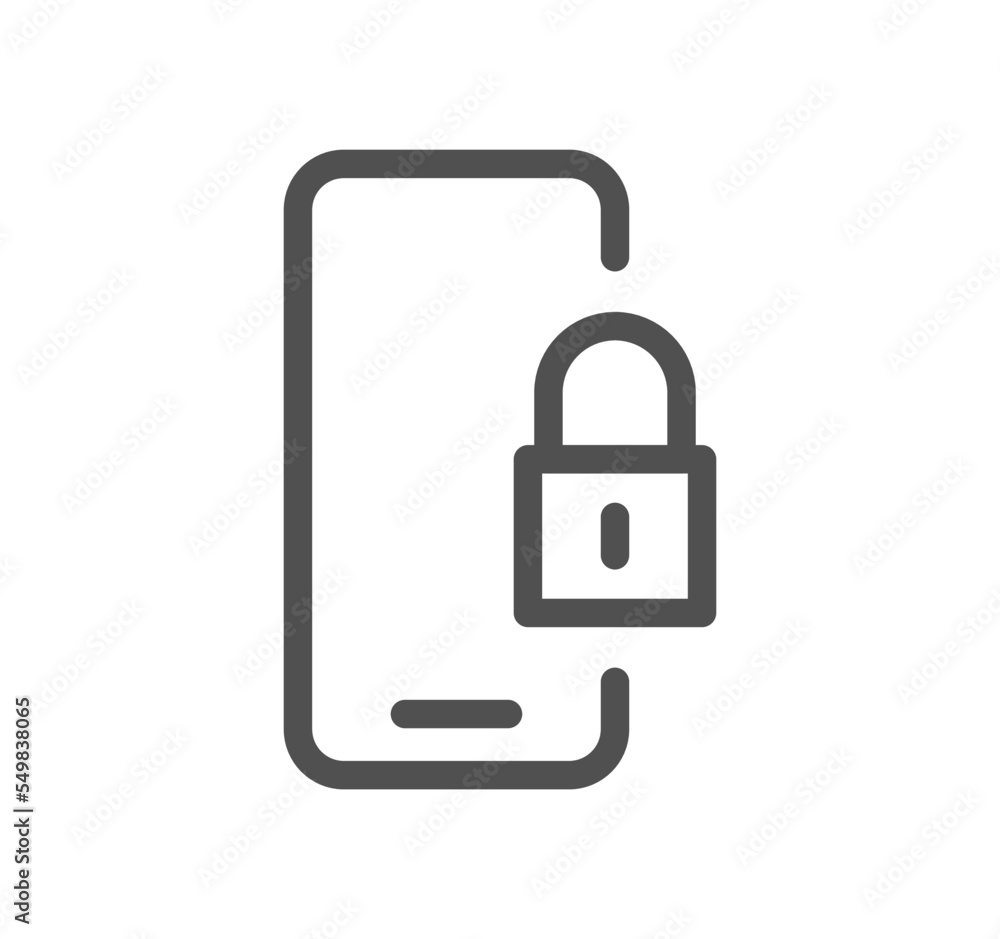 Mobile apps and technology icon outline and linear vector. Mobile apps and technology icon outline and linear vector.