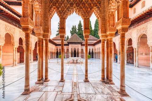 Interior of Alhambra of Granada, Andalusia