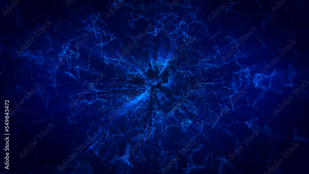 Colored polygonal space. Connection dots and lines structure. Digital background. Triangular futuristic business wallpaper. 3d Colored polygonal space. Connection dots and lines structure. Digital background. Triangular futuristic business wallpaper. 3d